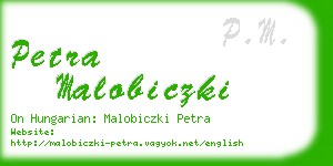 petra malobiczki business card